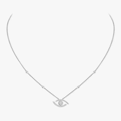 [Lume Jewelry]Pave_ Diamond Necklace Lucky Eye
