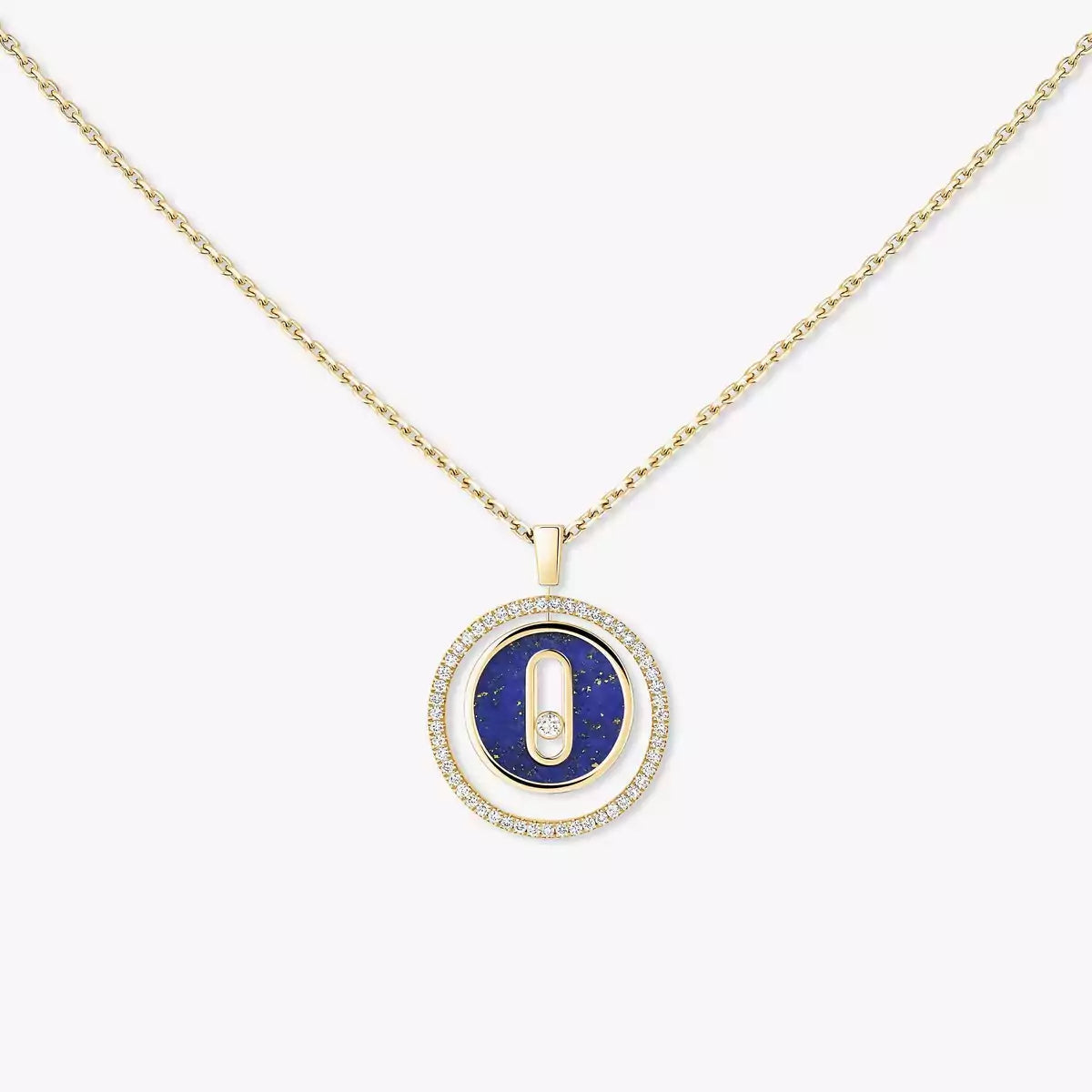 [Lume Jewelry]Lucky Move Diamond Necklace in Rose Gold and White Mother-of-Pearl