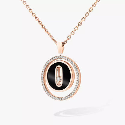 [Lume Jewelry]Lucky Move Diamond Necklace in Rose Gold and White Mother-of-Pearl