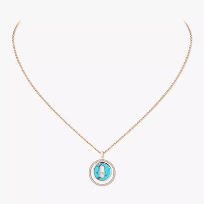[Lume Jewelry]Lucky Move Diamond Necklace in Rose Gold and White Mother-of-Pearl