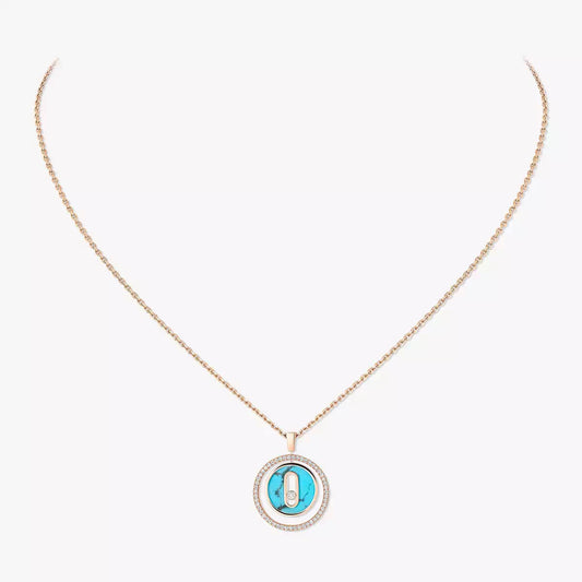 [Lume Jewelry]Lucky Move Diamond Necklace in Rose Gold and White Mother-of-Pearl