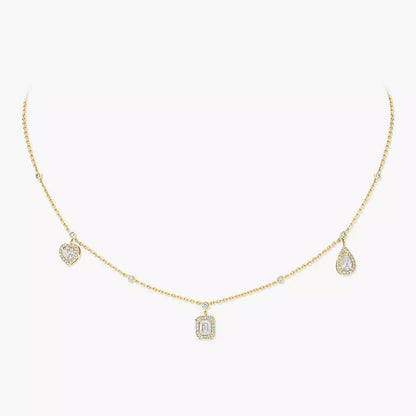 [Lume Jewelry]My Twin Diamond Necklace in Silver