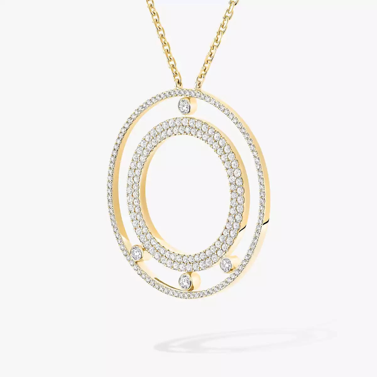 [Lume Jewelry]Move Romane Long Pave_-Set Diamond Necklace