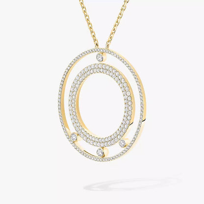 [Lume Jewelry]Move Romane Long Pave_-Set Diamond Necklace