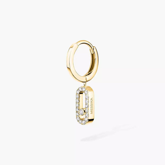 [Lume Jewelry]Move Uno Single Diamond Hoop Earring