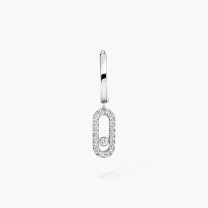[Lume Jewelry]Move Uno Single Diamond Hoop Earring