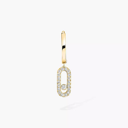 [Lume Jewelry]Move Uno Single Diamond Hoop Earring