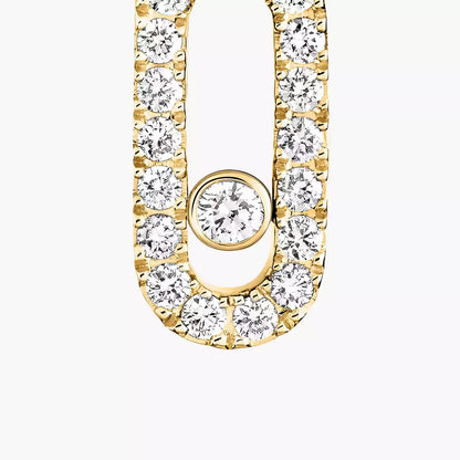 [Lume Jewelry]Move Uno Single Diamond Hoop Earring