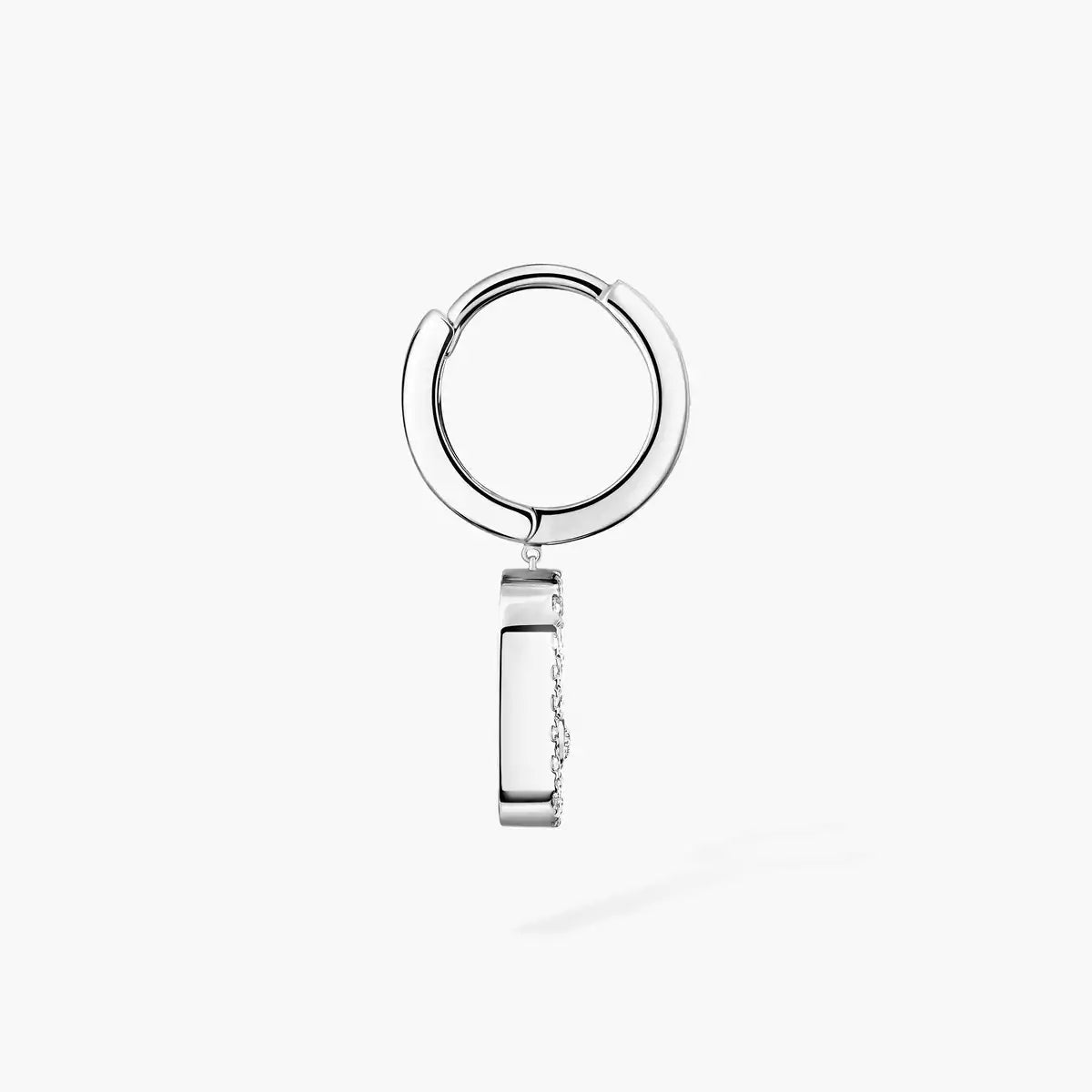 [Lume Jewelry]Move Uno Single Diamond Hoop Earring