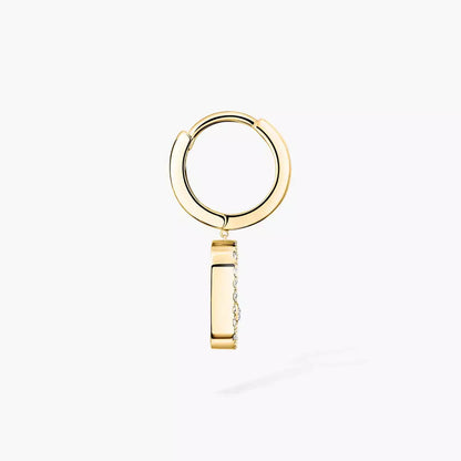 [Lume Jewelry]Move Uno Single Diamond Hoop Earring