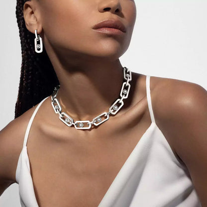 [Lume Jewelry]So Move XL Diamond Pendant Earrings