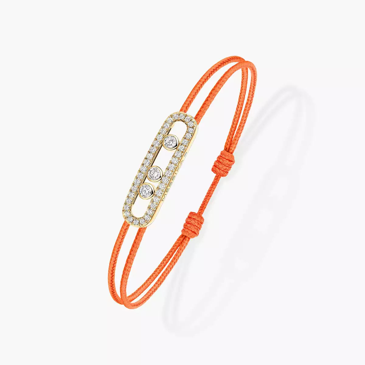 [Lume Jewelry]Care(Medium-3.5mm) pink cord pavé bracelet