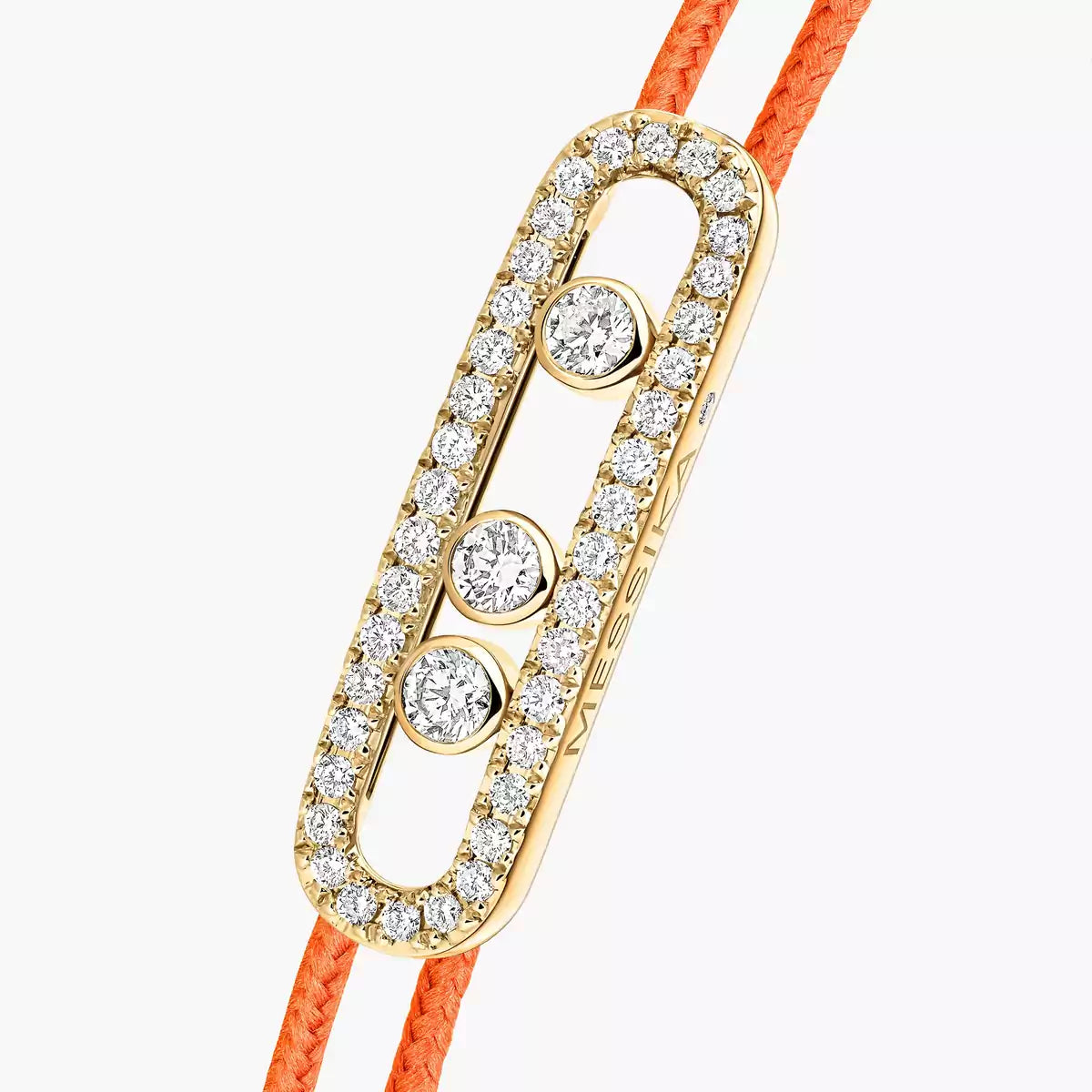 [Lume Jewelry]Care(Medium-3.5mm) pink cord pavé bracelet