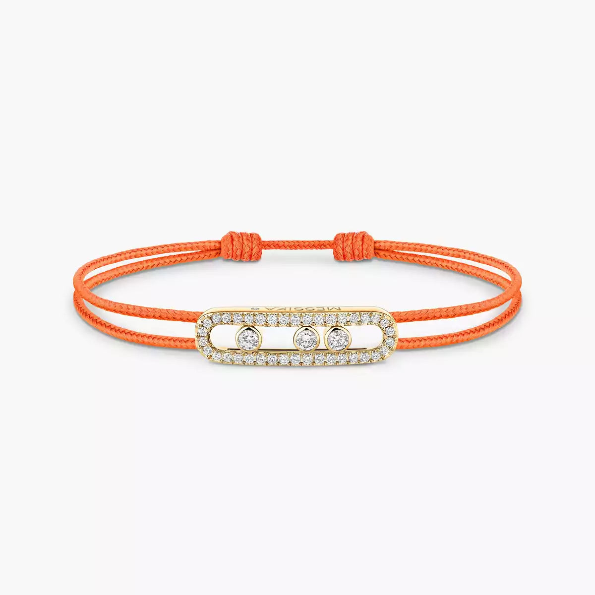 [Lume Jewelry]Care(Medium-3.5mm) pink cord pavé bracelet