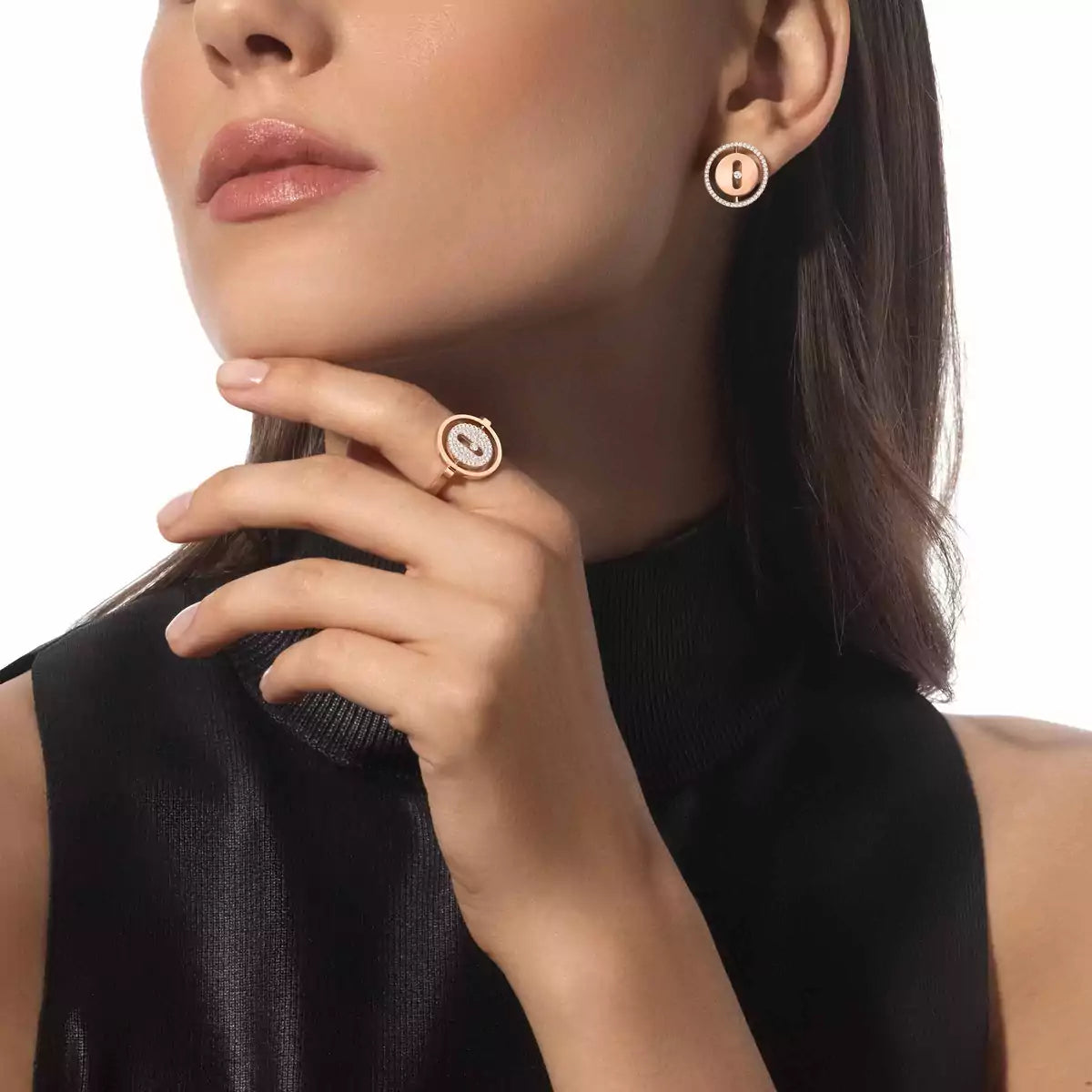 [Lume Jewelry]Lucky Move Diamond Earrings