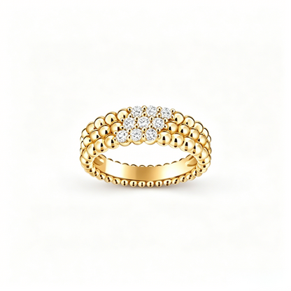 [Lume Jewelry] THREE-ROW DIAMOND RING