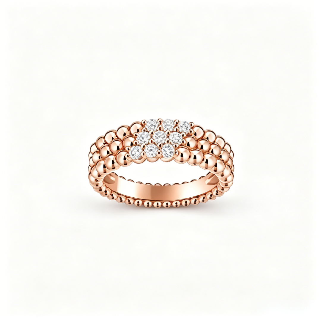 [Lume Jewelry] THREE-ROW DIAMOND RING