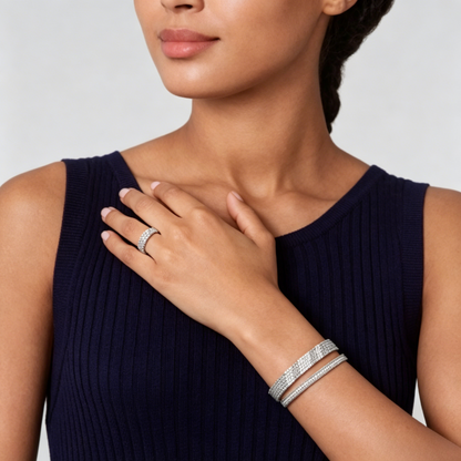 [Lume Jewelry] THREE-ROW DIAMOND RING