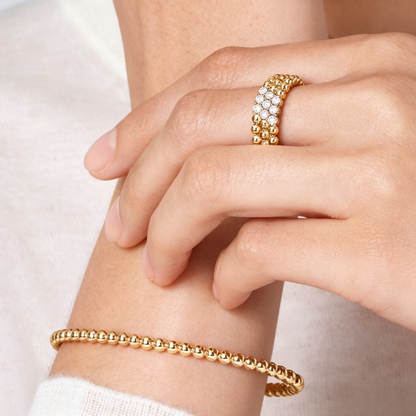 [Lume Jewelry] THREE-ROW DIAMOND RING