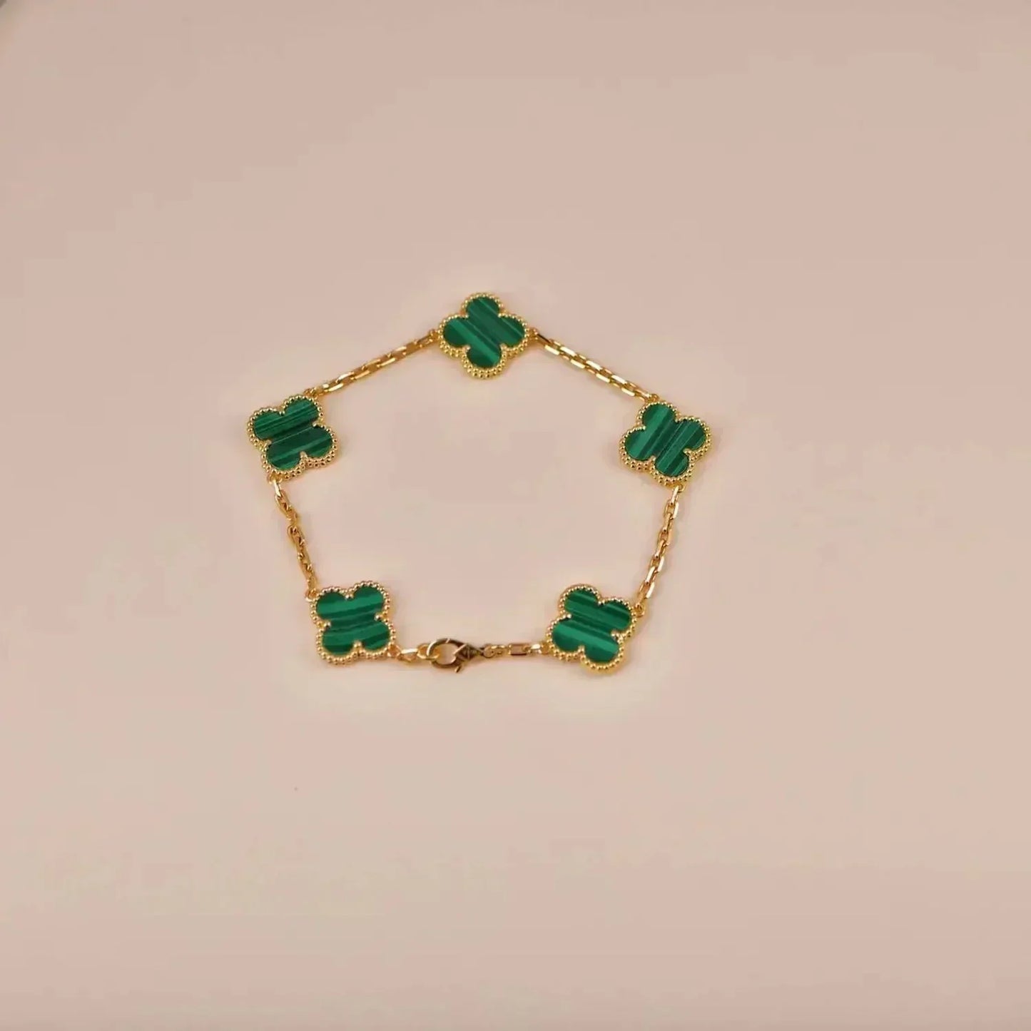 [Lume Jewelry]New  CLOVER 5 MOTIF MALACHITE BRACELET COLLECTION
