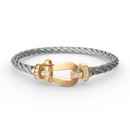 ¡®Lume Jewelry¡¯FORCE LARGE HORSESHOE HALF DIAMOND BRACELET GOLD