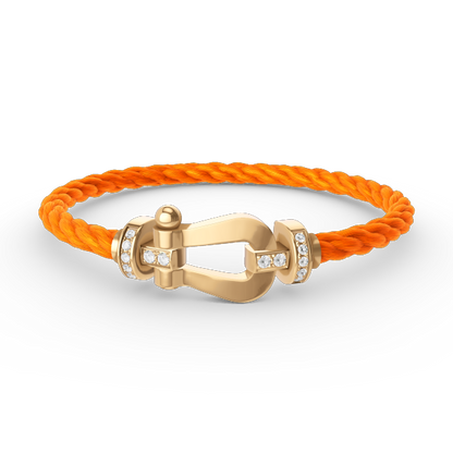 ¡®Lume Jewelry¡¯FORCE LARGE HORSESHOE HALF DIAMOND BRACELET GOLD