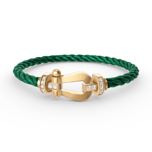 ¡®Lume Jewelry¡¯FORCE LARGE HORSESHOE HALF DIAMOND BRACELET GOLD