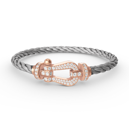 ¡®Lume Jewelry¡¯FORCE LARGE HORSESHOE FULL DIAMOND BRACELET ROSE GOLD