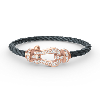 ¡®Lume Jewelry¡¯FORCE LARGE HORSESHOE FULL DIAMOND BRACELET ROSE GOLD