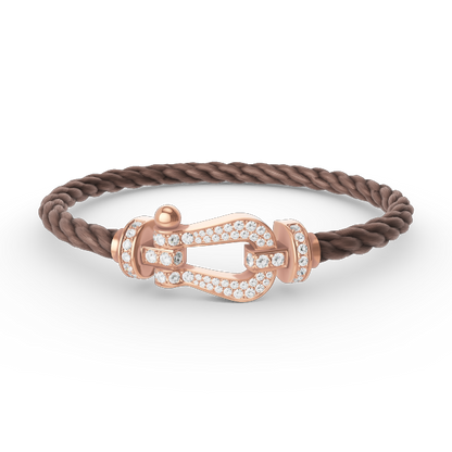 ¡®Lume Jewelry¡¯FORCE LARGE HORSESHOE FULL DIAMOND BRACELET ROSE GOLD