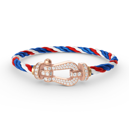 ¡®Lume Jewelry¡¯FORCE LARGE HORSESHOE FULL DIAMOND BRACELET ROSE GOLD