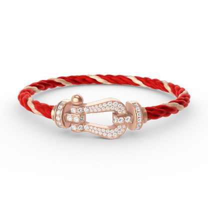 ¡®Lume Jewelry¡¯FORCE LARGE HORSESHOE FULL DIAMOND BRACELET ROSE GOLD