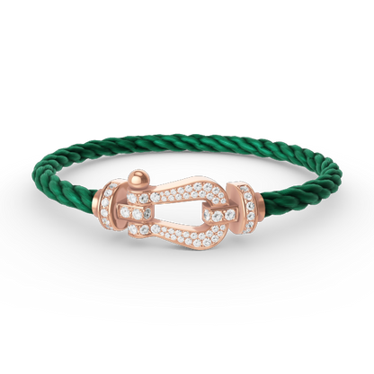 ¡®Lume Jewelry¡¯FORCE LARGE HORSESHOE FULL DIAMOND BRACELET ROSE GOLD