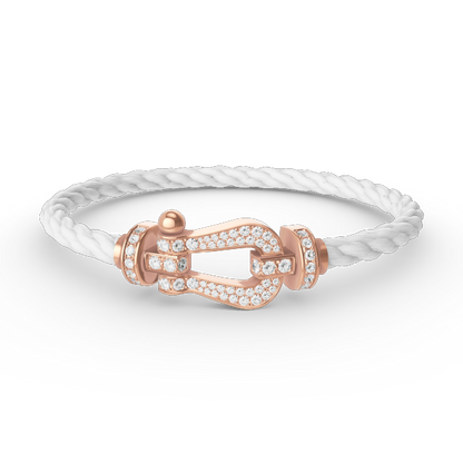 ¡®Lume Jewelry¡¯FORCE LARGE HORSESHOE FULL DIAMOND BRACELET ROSE GOLD
