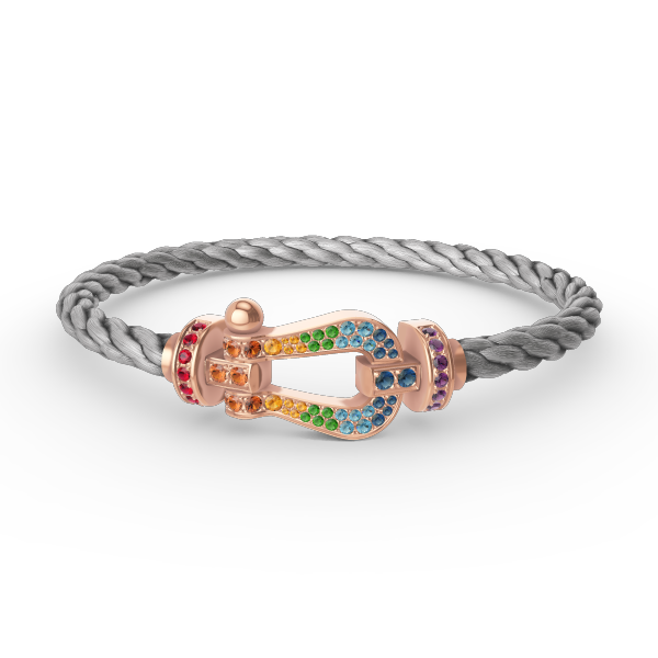 ¡®Lume Jewelry¡¯FORCE LARGE HORSESHOE  COLORED DIAMOND BRACELET ROSE GOLD