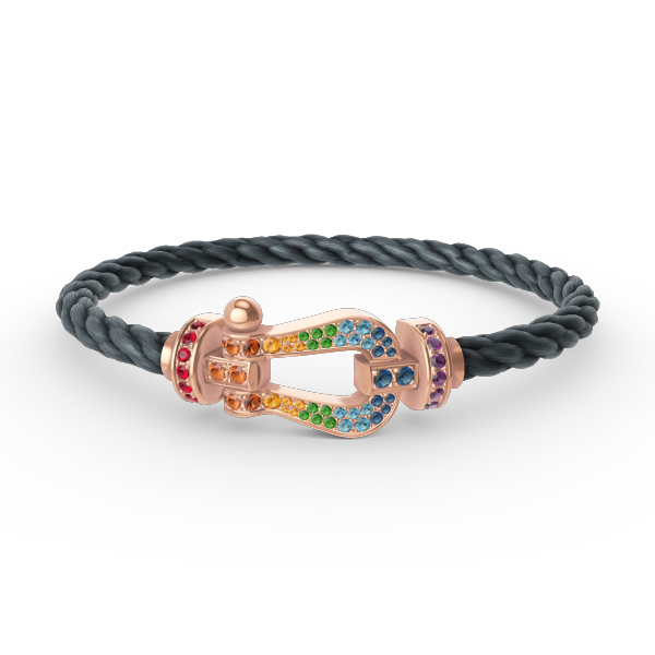 ¡®Lume Jewelry¡¯FORCE LARGE HORSESHOE  COLORED DIAMOND BRACELET ROSE GOLD