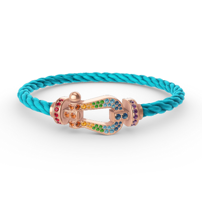 ¡®Lume Jewelry¡¯FORCE LARGE HORSESHOE  COLORED DIAMOND BRACELET ROSE GOLD
