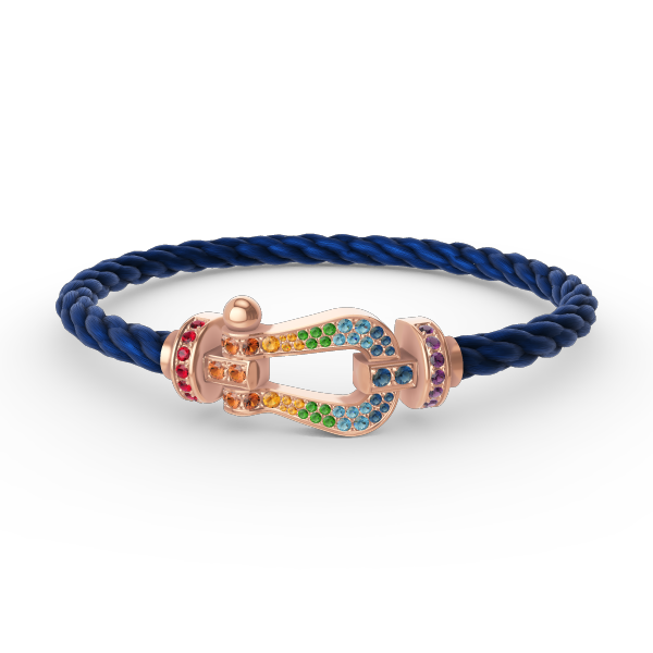 ¡®Lume Jewelry¡¯FORCE LARGE HORSESHOE  COLORED DIAMOND BRACELET ROSE GOLD