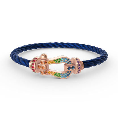 ¡®Lume Jewelry¡¯FORCE LARGE HORSESHOE  COLORED DIAMOND BRACELET ROSE GOLD