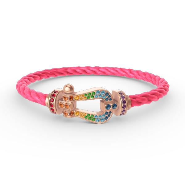 ¡®Lume Jewelry¡¯FORCE LARGE HORSESHOE  COLORED DIAMOND BRACELET ROSE GOLD