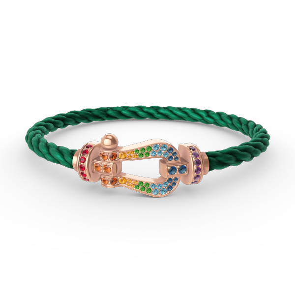 ¡®Lume Jewelry¡¯FORCE LARGE HORSESHOE  COLORED DIAMOND BRACELET ROSE GOLD