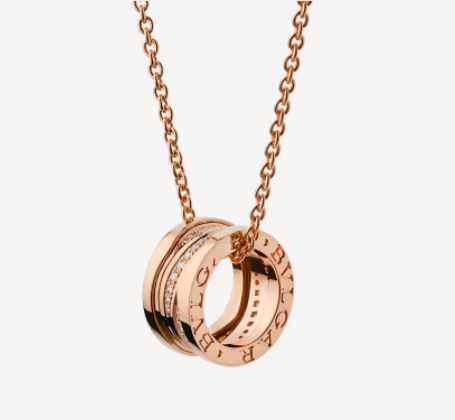 [Lume Jewelry]ZERO 1 PINK GOLD DIAMOND NECKLACE