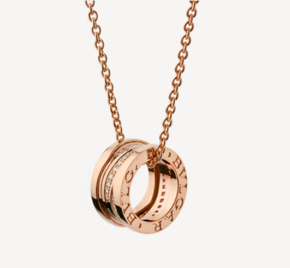 [Lume Jewelry]ZERO 1 PINK GOLD DIAMOND NECKLACE