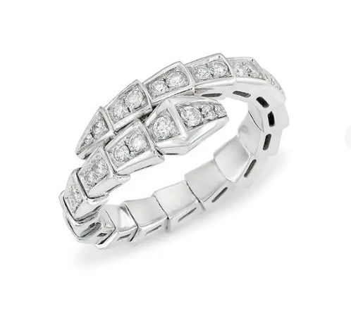 [Lume Jewelry]SERPENTI RING SILVER DIAMOND PAVED 4MM