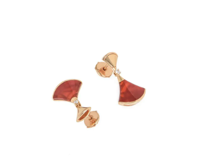[Lume Jewelry]DREAM Carnelian PINK GOLD EARRINGS