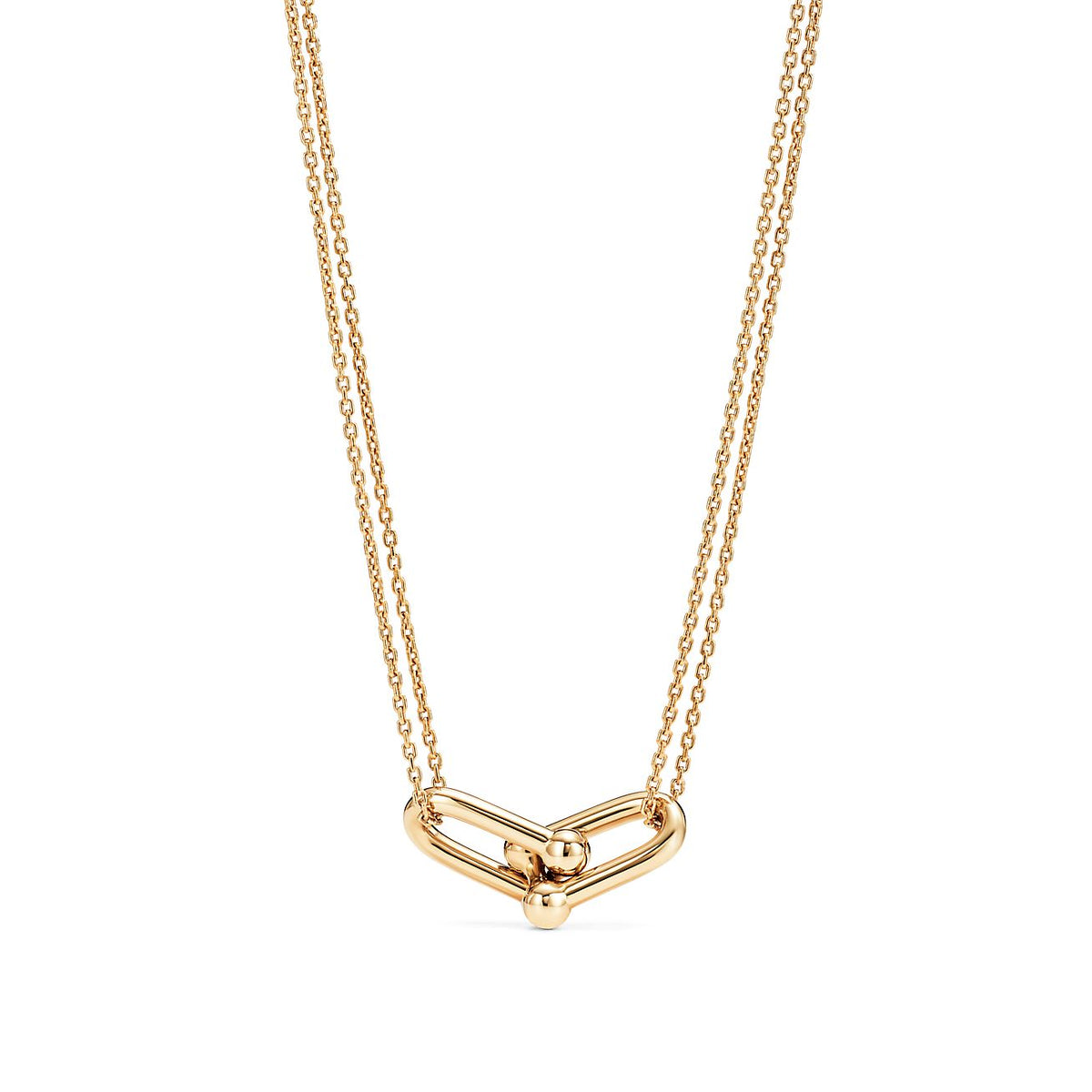 [Lume Jewelry]HARDWEAR GOLD DOUBLE LINK NECKLACE