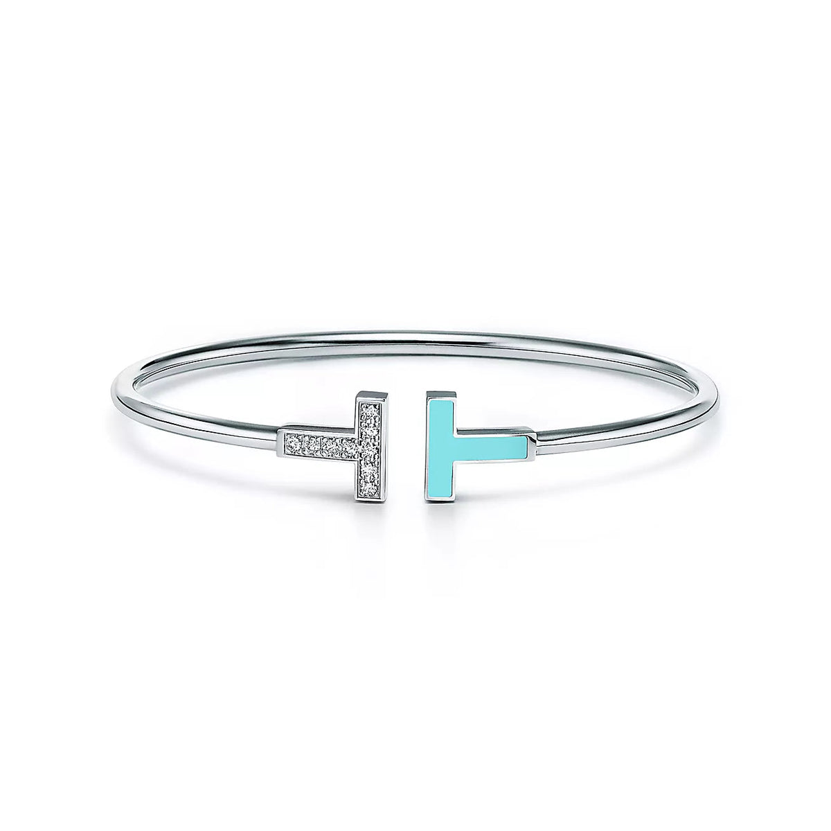 [Lume Jewelry]T BRACELET 1.8MM TURQUOISE DIAMOND SILVER