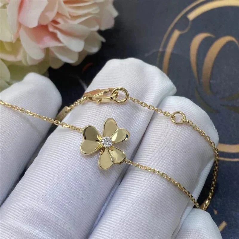 ¡®Lume Jewelry¡¯FRIVOLE GOLD FLOWER PINK MALACHITE BRACELET