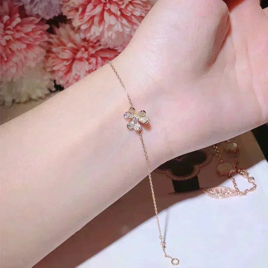 ¡®Lume Jewelry¡¯FRIVOLE GOLD FLOWER DIAMOND BRACELET