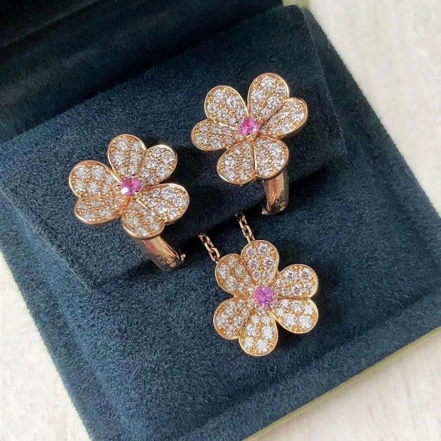 ¡®Lume Jewelry¡¯FRIVOLE ROSE GOLD FLOWER DIAMOND NECKLACE